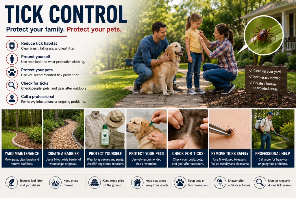 Tick control and prevention for people pets and yards