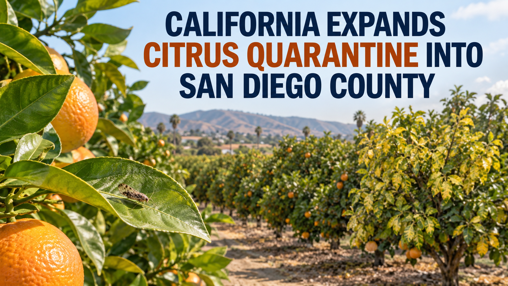 California Expands Citrus Quarantine Into San Diego County