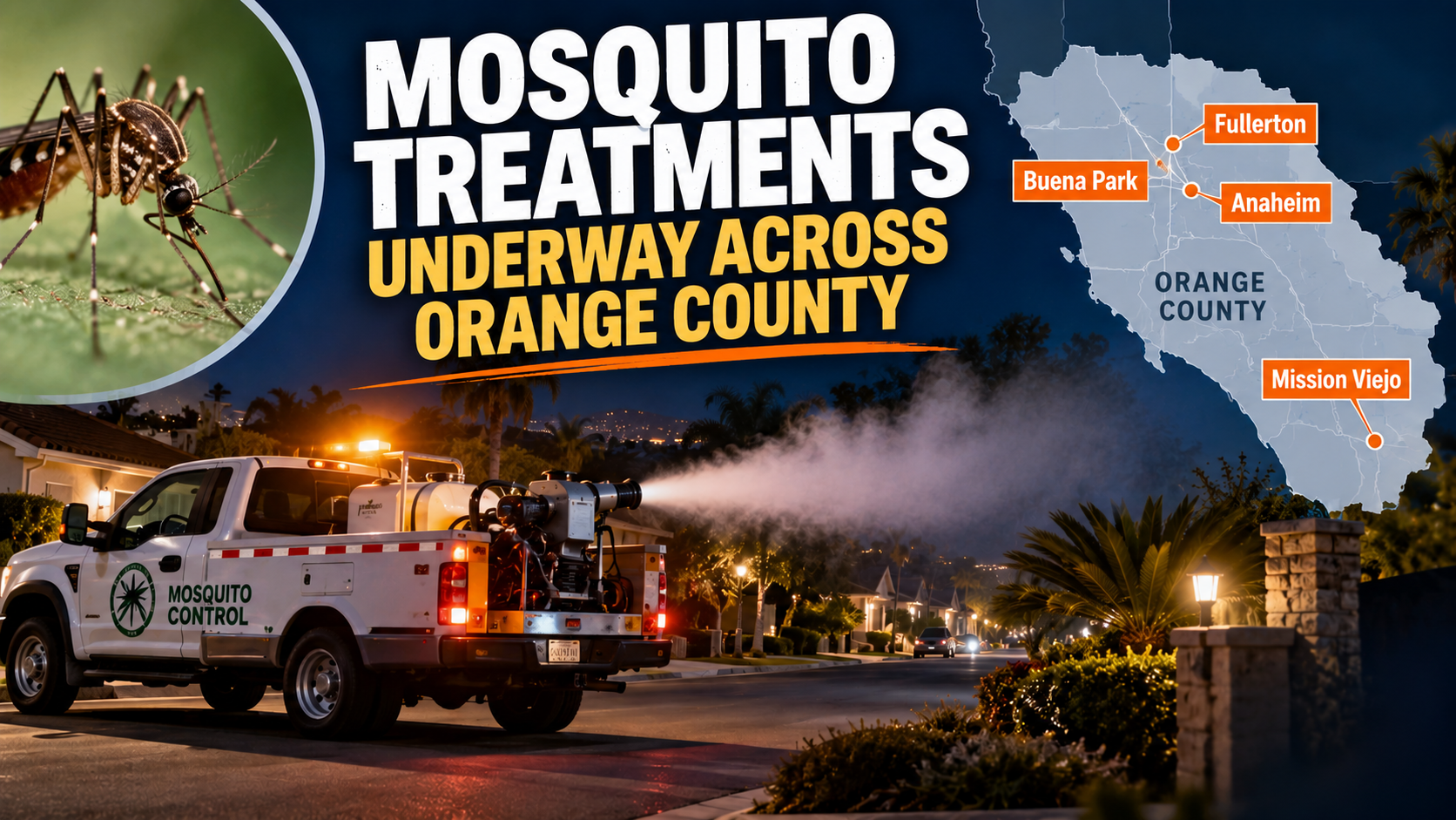 Mosquito Treatments Underway Across Orange County