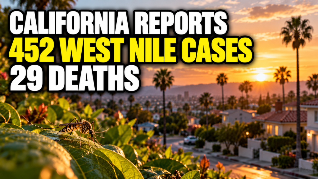 California West Nile Cases Reach 452 as Death Toll Hits 29